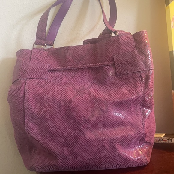 Cole Haan Snakeskin embossed Satchel - Picture 6 of 9